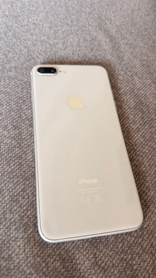 iPhone 8 Plus blanco, funda y cable de regalo