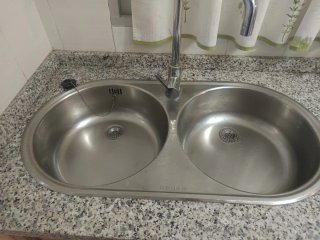 Fregadero Doble Blanco
