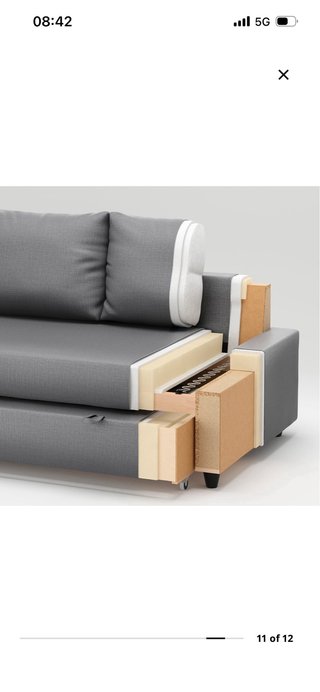Sofá Cama IKEA FRIHETEN Gris Chaise Longue Arcón