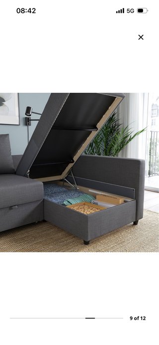 Sofá Cama IKEA FRIHETEN Gris Chaise Longue Arcón