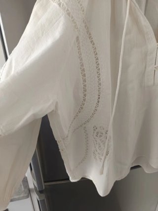 Blusa Zara Blanca Talla L pantalón L usado un día