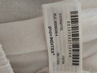 Blusa Zara Blanca Talla L pantalón L usado un día