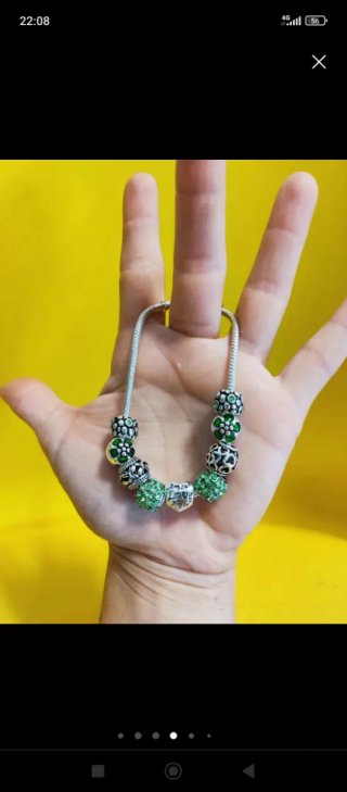 Pulsera estilo Pandora con charms bisutería