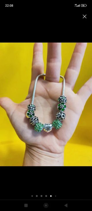 Pulsera estilo Pandora con charms bisutería