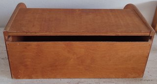 Portapane vintage a serranda in legno