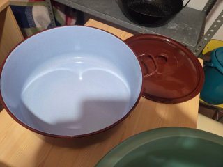 Lote: Sartén, Barreños, Cubo, Perol