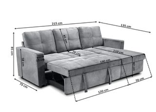 .LIQUIDACIÓN - HERMOSO SOFÁ CAMA CHAISE LONGUE.