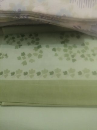 Sábanas. Con telas del burrito blanco y otras.