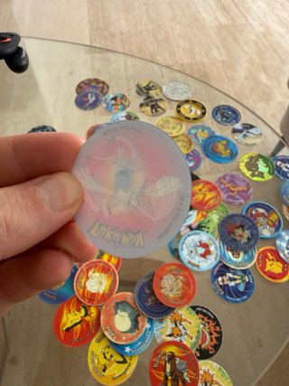 Tazos Boomer Pokémon Mewtwo y Lugia