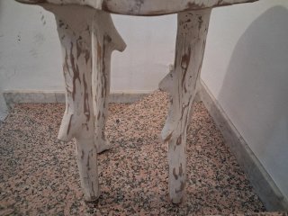 Mesa auxiliar rústica madera maciza