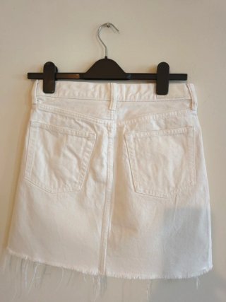 Falda vaquera blanca Mango