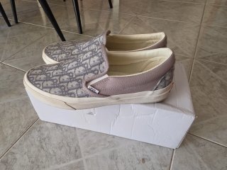 Scarpe Vans Slip-On Dior Monogram Beige/Grigio