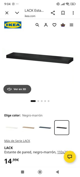 Estante de pared LACK IKEA negro-marrón
