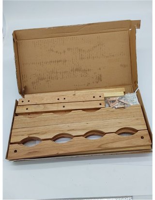 Relaxdays Botellero pequeño de Madera natural 28 x 42 -5 x 21 cm Estante con 3 niveles para 12 botellas de vino - soporte de nogal