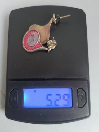 Pendientes Vintage en Plata con Esmalte