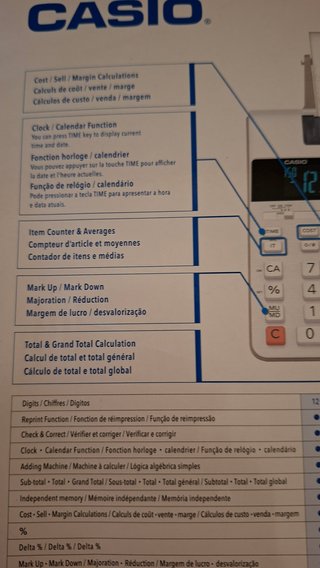 Casio FR-2650RC Calcolatrice