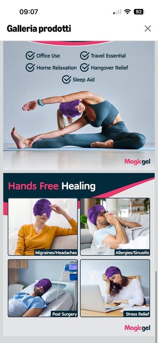 Cappello Magicgel per emicranie - Viola