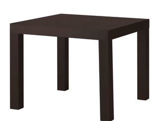 Mesa auxiliar madera oscura