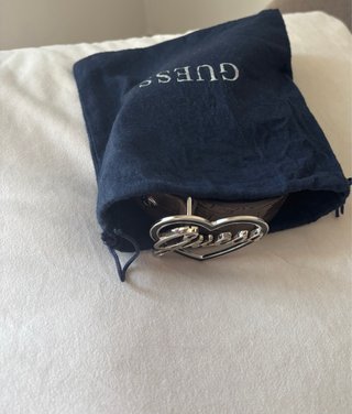 Cintura Guess donna originale marrone/argento