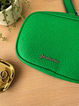 Bolso Mini Verde Stradivarius Efecto Piel Bandoler