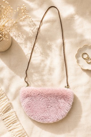 Bolso Zara Bandolera Rosa Pelo Faux Fur