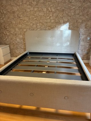 Estructura Cama 150x190 Tapizada Beige