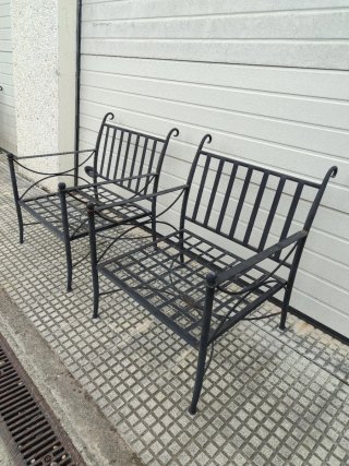 Conjunto de jardín forja