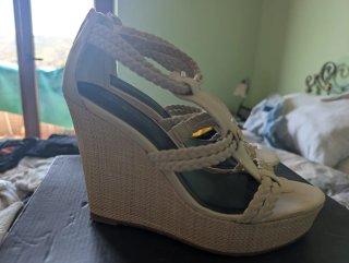 Sandali Tommy Hilfiger beige con zeppa numero 40
