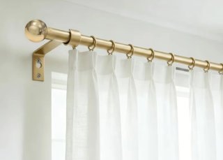 Asta per tende dorata 81-220 cm