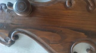 Perchero madera tallada antiguo