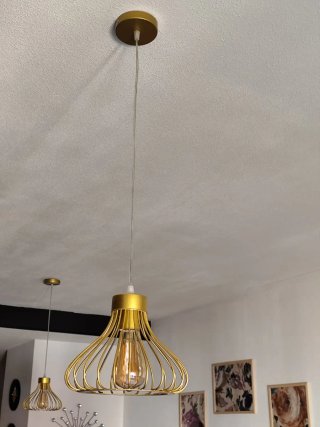 Lámparas Doradas Colgantes (2uds)