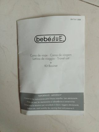 Cuna de viaje Bebedue 2 niveles y colchón