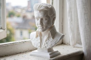 Busto Elvis Presley 25 cm con piedistallo in Pla