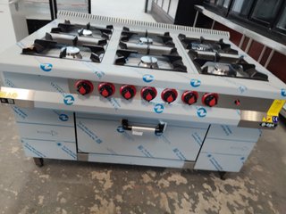 Cocina industrial 6 fuegos acero inoxidable