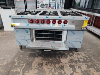 Cocina industrial 6 fuegos con horno
