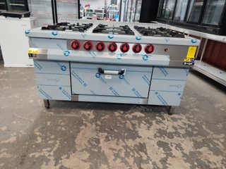 Cocina industrial 6 fuegos con horno