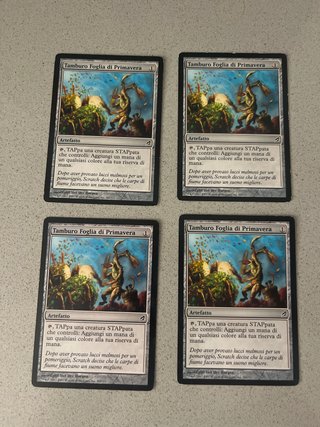 4x Tamburo Foglia di Primavera Magic Cards