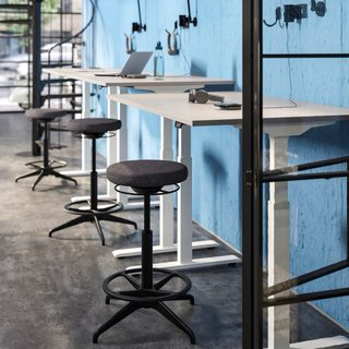 Taburete Elevable Ikea Gunnared Negro/Gris