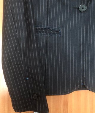 Blazer Only Negro Rayas Finas