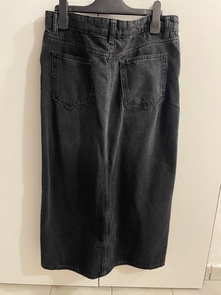 Gonna lunga denim con spacco