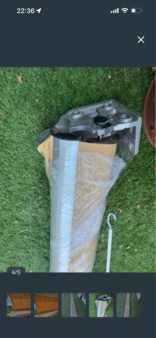 Toldo de brazo para terraza/balcón naranja