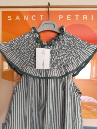 Blusa lino cuello verde Elephant Rooms