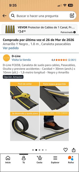 Canaleta D-Line FC83B para cables