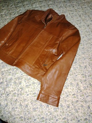 Chaqueta de cuero Zara Talla L