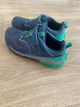 Zapatillas montaña niño Decathlon azul/verde