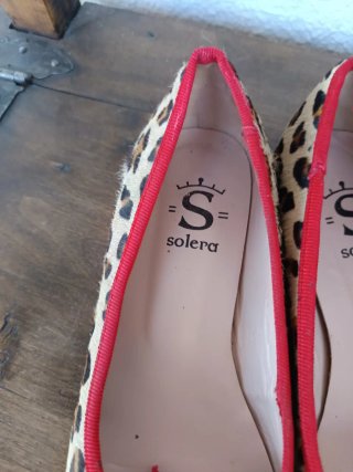 Zapatos planos Solera estampado leopardo
