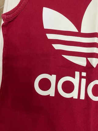 Canotta Crop Top Vintage Adidas Originals Rosso
