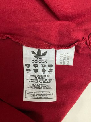 Canotta Crop Top Vintage Adidas Originals Rosso