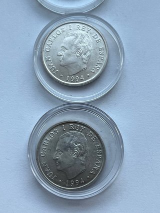 Lote 3 monedas 2000 pesetas plata 1994