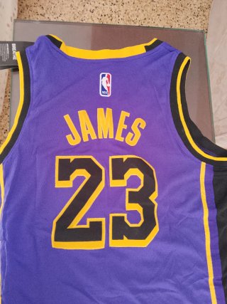 Camiseta Nike Jordan Lakers 23 Morada